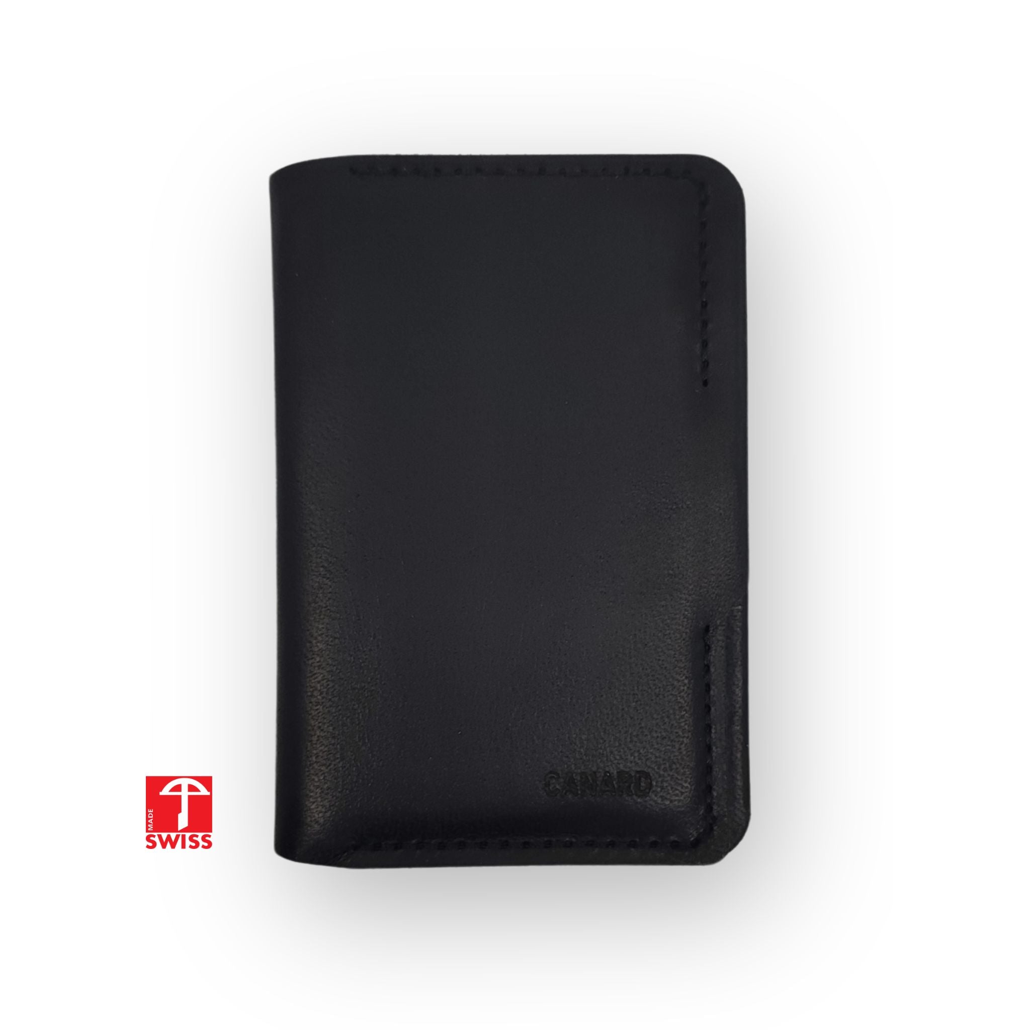 Kartenetui für 2-4 Kreditkarten aus Leder. Minimalistisch sehr kompakt Schwarz swiss made - CANARD Essentials