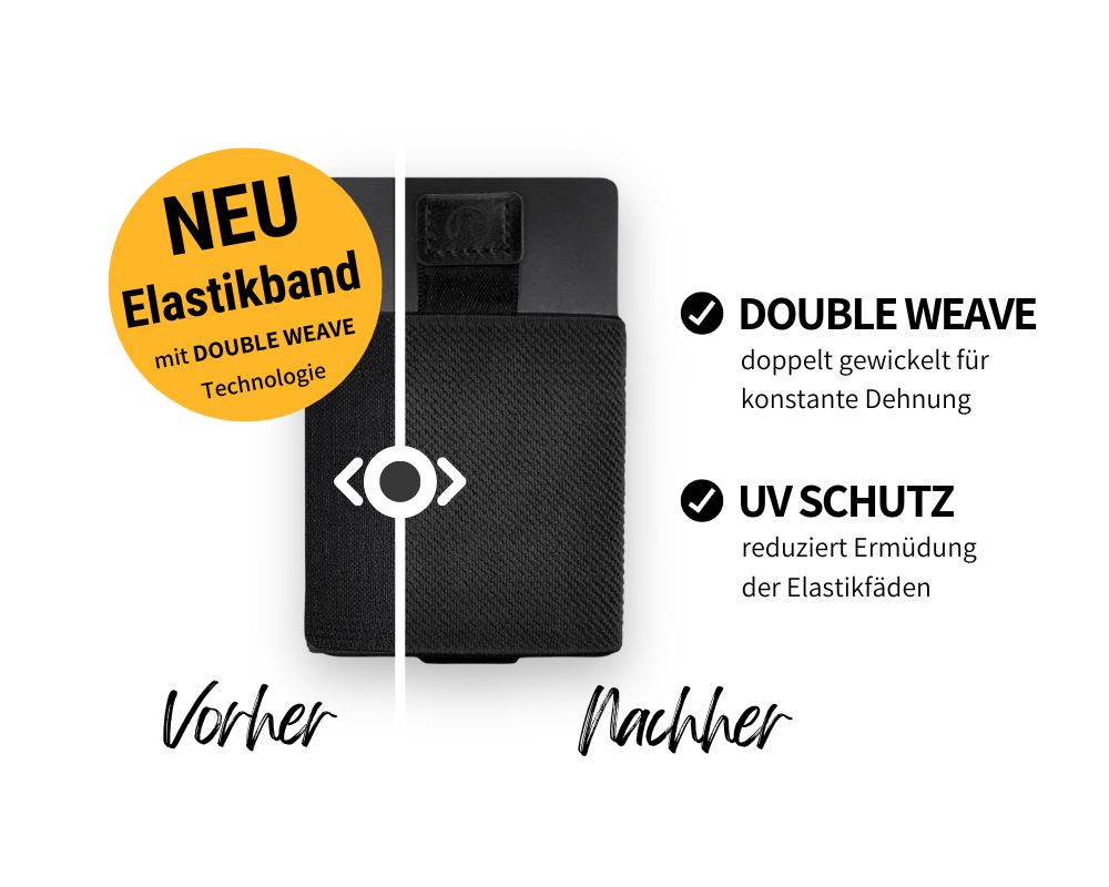 CANARD Portemonnaies. Sehr lange haltbares Elastikband Double Weave Technologie. Hoher UV Schutz