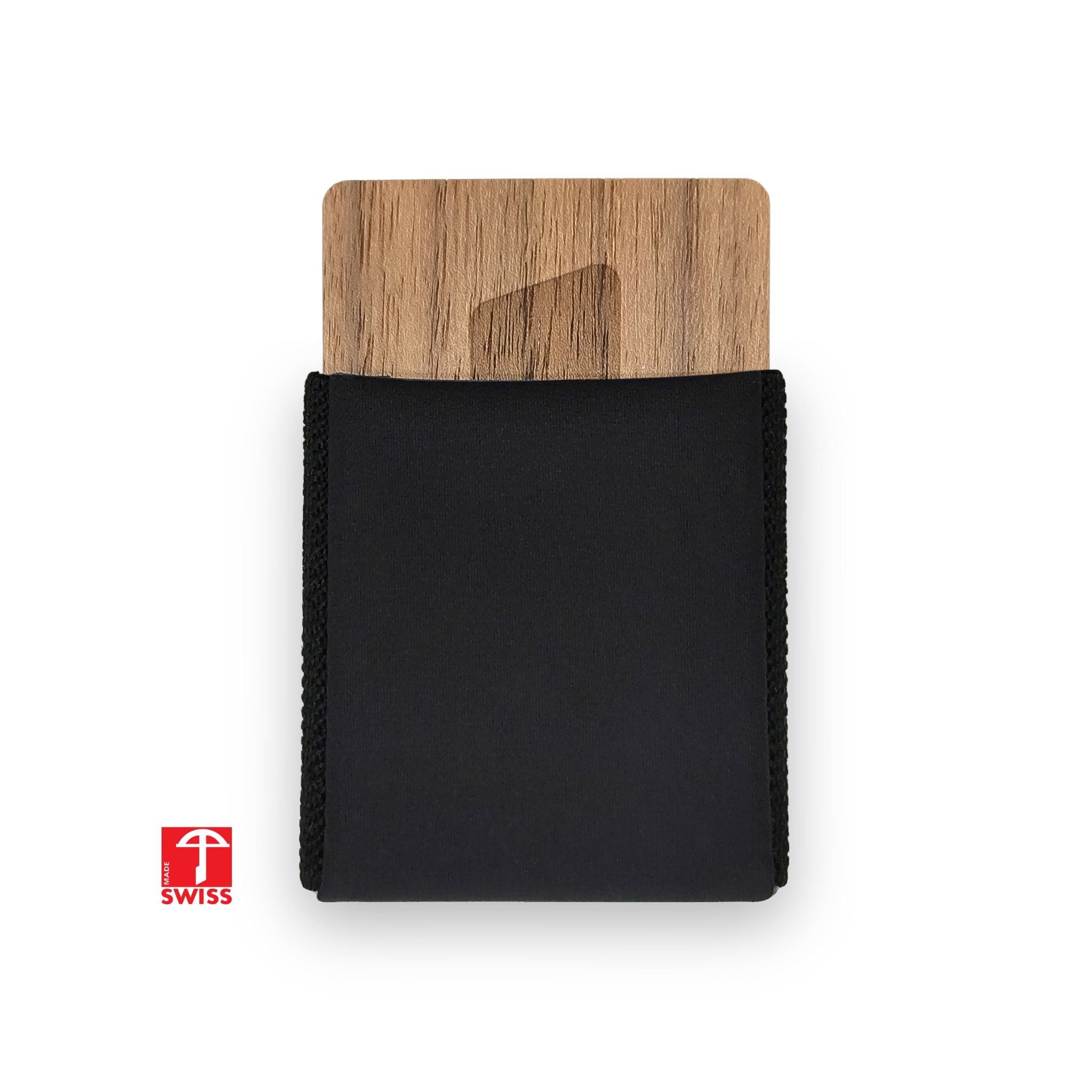 Canard Essentials Ultralight Explore Slim Wallet aus Nussbaumholz – minimalistisches Portemonnaie mit Elastikband
